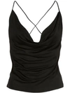 Opening Ceremony Cowl-neck Cross-back Camisole In 1 Black