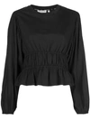 OPENING CEREMONY SILK LONG SLEEVE TOP