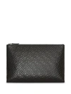 BURBERRY MONOGRAM LEATHER ZIP POUCH