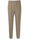 THEORY ELASTICATED STRAIGHT-LEG TROUSERS