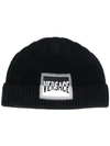 VERSACE DISTORTED 90S VINTAGE LOGO BEANIE