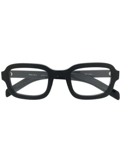 Prada Eyewear Square Frame Glasses - 黑色 In Black