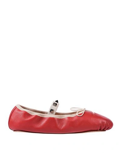 Valentino Garavani Ballet Flats In Red