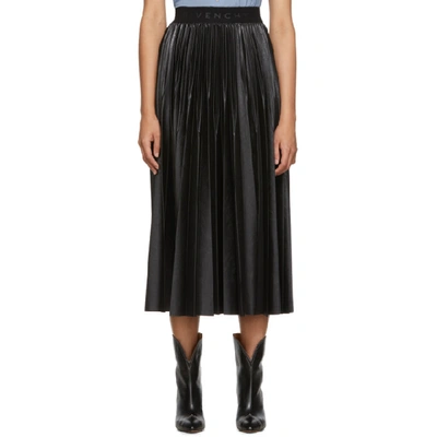 Givenchy Pleated Midi Skirt In Black