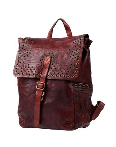 Campomaggi Backpack & Fanny Pack In Maroon