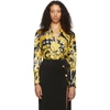 Versace Barocco Print Silk Blouse In A7900 Multi