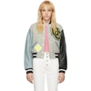 Opening Ceremony Shrunken Varsity Jacket In Heather Grey