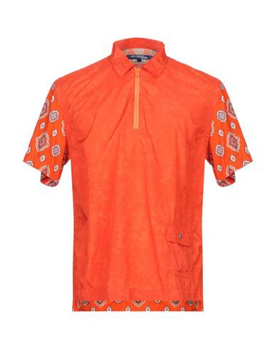 Junya Watanabe Polo Shirt In Orange