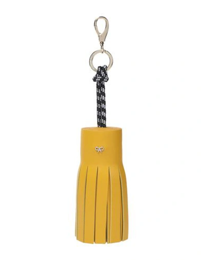 Anya Hindmarch Key Rings In Ocher