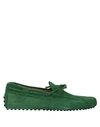 Tod's Gommino Driving Shoes In Suede In Green