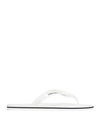 Emporio Armani Flip Flops In White