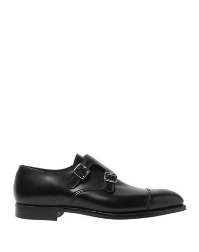 George Cleverley Thomas Cap-toe Leather Monk-strap Shoes In Black