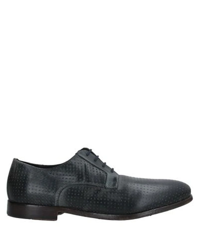 Pawelk's Laced Shoes In Steel Grey