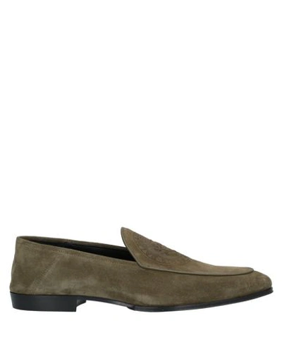 Balmain Loafers In Military Green