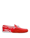 TOD'S TOD'S MAN LOAFERS RED SIZE 9 SOFT LEATHER,11728211NB 11
