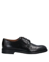 Doucal's Man Lace-up Shoes Midnight Blue Size 6.5 Soft Leather In Black