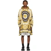 VERSACE VERSACE WHITE AND BLUE BAROCCO PONCHO