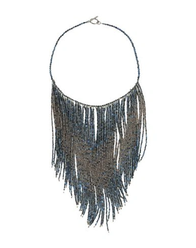 Brunello Cucinelli Necklace In Slate Blue