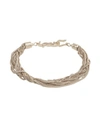 Saint Laurent Loulou Twisted Chains Bracelet In Gold