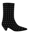 Attico Crystal-embellished Calf-length Boots In Black