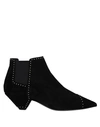 SAINT LAURENT SAINT LAURENT WOMAN ANKLE BOOTS BLACK SIZE 8.5 SOFT LEATHER, TEXTILE FIBERS,11710809JD 6