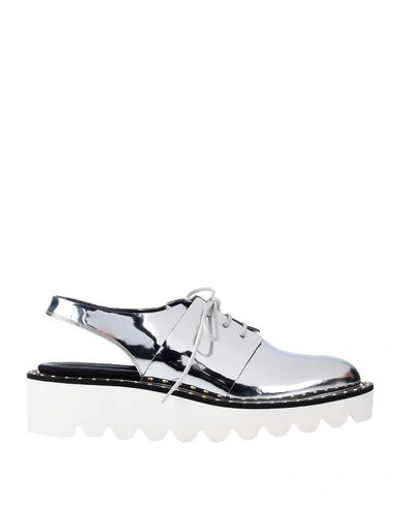 Stella Mccartney Laced Shoes In Silver