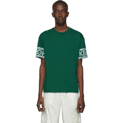 Kenzo Logo Sleeve T-shirt - 绿色 In 53 Pine