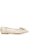 DOLCE & GABBANA VALLY TAORMINA LACE BALLERINA SHOES,CP0010AL19811291608