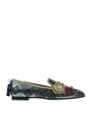 DOLCE & GABBANA DOLCE & GABBANA WOMAN LOAFERS DEEP JADE SIZE 6.5 POLYESTER, LUREX, ACETATE,11684870KN 4