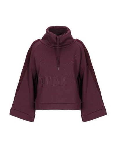 Puma Hooded Sweatshirt In Deep Purple