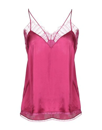 Iro Silk Top In Fuchsia