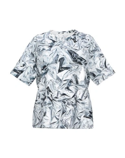 Mm6 Maison Margiela Regular Fit T-shirt In Silver