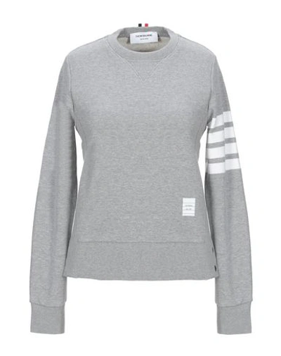 Thom Browne Woman Sweatshirt Light Grey Size 2 Cotton In Gray