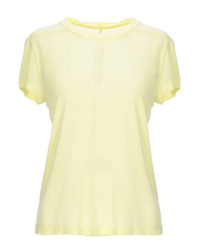 Rick Owens T-shirt In Yellow