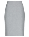 Peserico Melange Grey Skirt With Vent In Grey