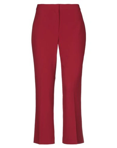 Theory Casual Pants In Brick Red