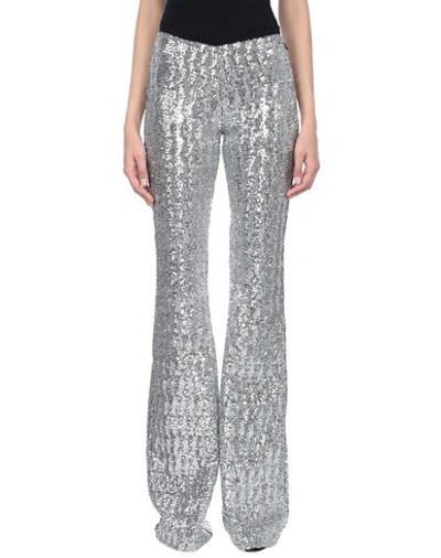 Michael Kors Flared-leg Allover Paillette Pants In Silver