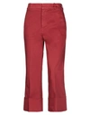 DONDUP DONDUP WOMAN CROPPED PANTS BRICK RED SIZE 4 COTTON, ELASTANE,13329921JK 3