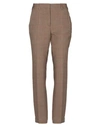 Off-white Woman Pants Khaki Size 4 Viscose, Virgin Wool In Beige