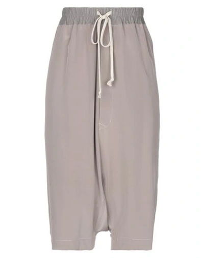Rick Owens Midi Skirts In Grey