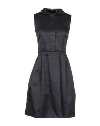 Jil Sander Short Dress In Dark Blue