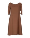 L'autre Chose Midi Dresses In Brown