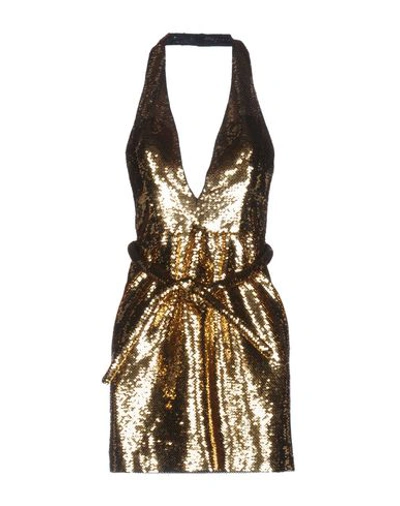 Moschino Short Dress In Gold