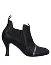 MALLONI MALLONI WOMAN ANKLE BOOTS BLACK SIZE 6 SOFT LEATHER