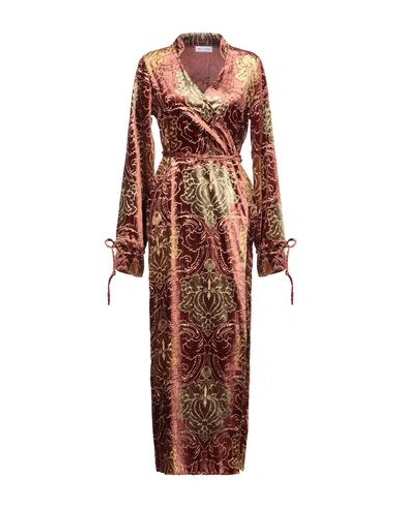 Weili Zheng Long Dress In Rust
