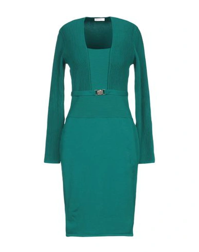 Versace Short Dress In Green