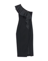 MICHAEL KORS MICHAEL KORS COLLECTION WOMAN MIDI DRESS BLACK SIZE 12 VIRGIN WOOL, POLYAMIDE, ELASTANE, WOOL, SILK,34930706SI 2