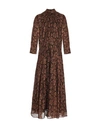 Just Cavalli Midi Dresses In Brown