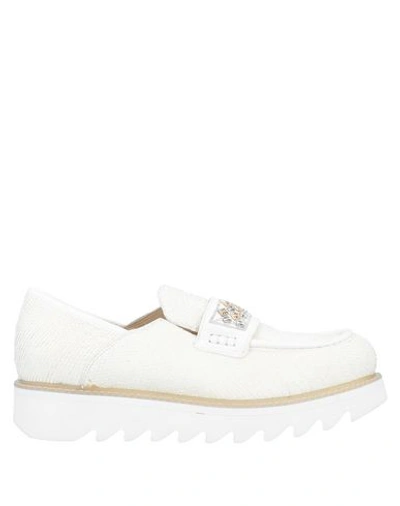 Alberto Guardiani Loafers In Ivory