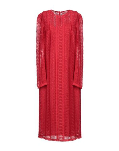 Ermanno Scervino Midi Dress In Red